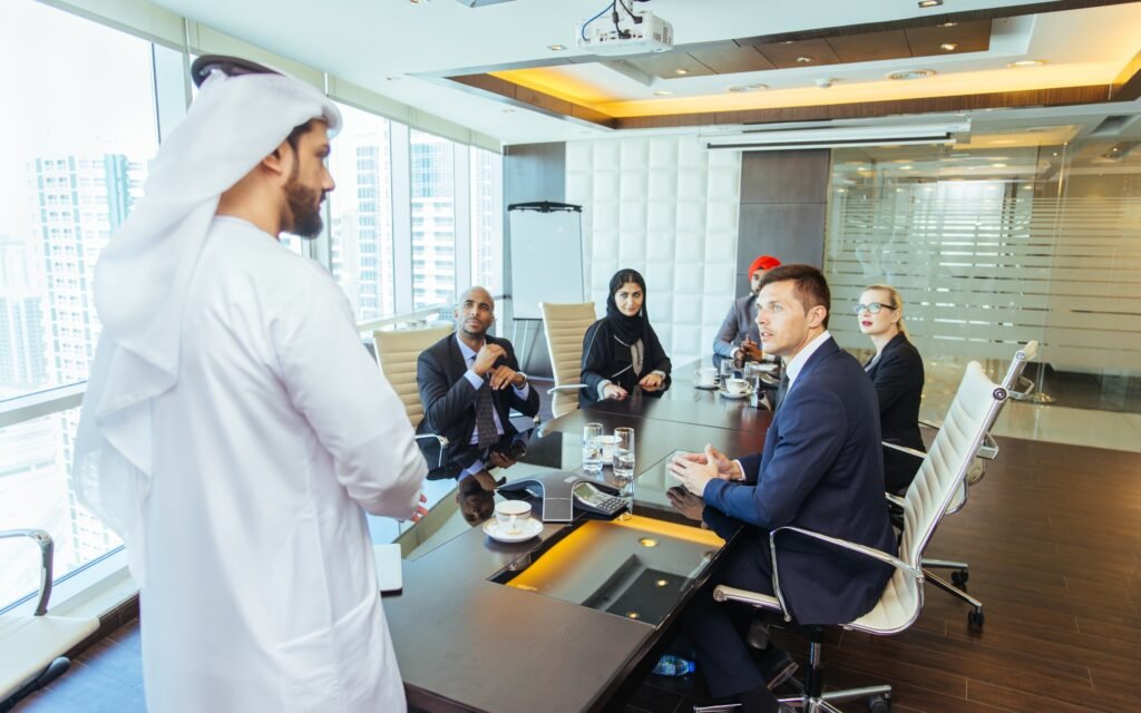 Executive search insights Dubai boardroom leadership hiring discussion